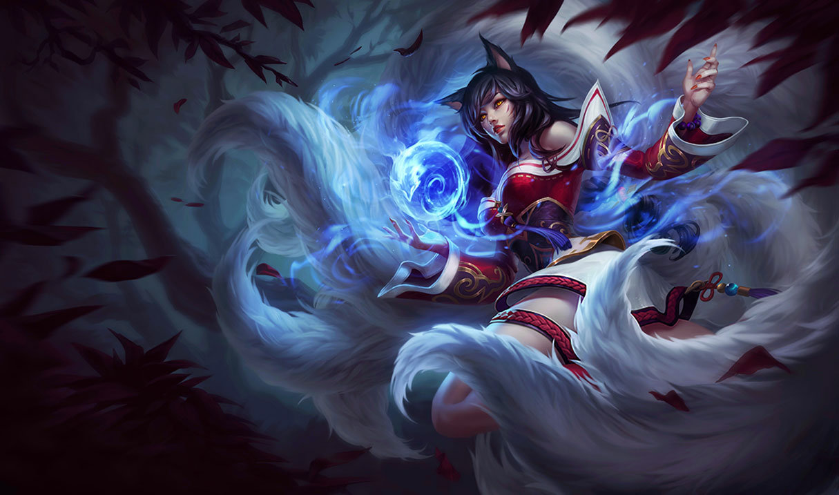 Ahri splash art from League of Legends